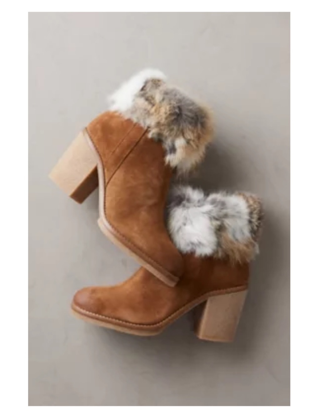 Overland Claire Rabbit Fur and Suede Boots